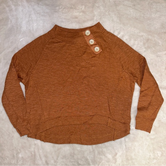 We The Free Don't Forget Me Cedar Brown Ribbed Knit Long Sleeve Top Size XS - Picture 7 of 16